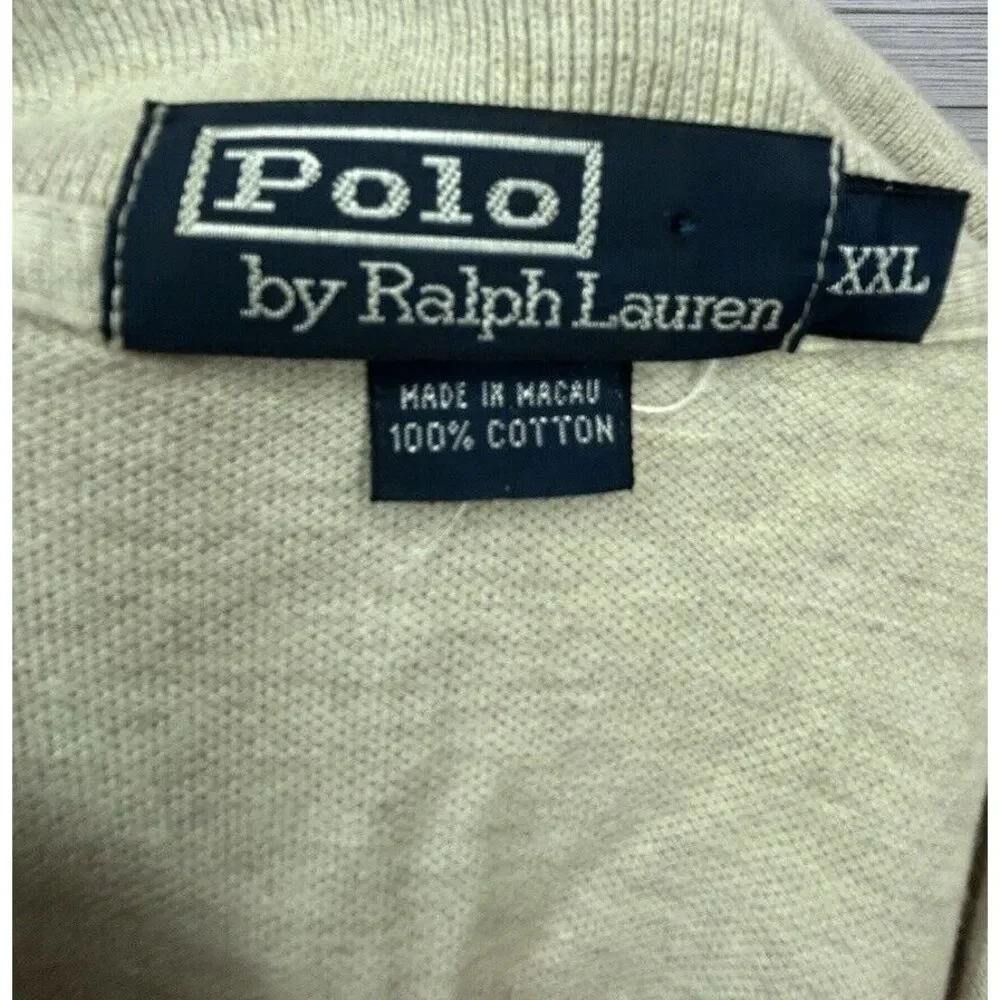 Polo Ralph Lauren‎ Men's Cotton Polo Tan Heather Short Sleeve Golf Sz 2XXL
